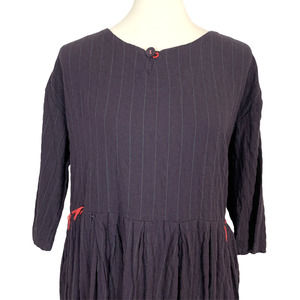 O'zoe Lagenlook Japanese Mori Prairie Midi Dress